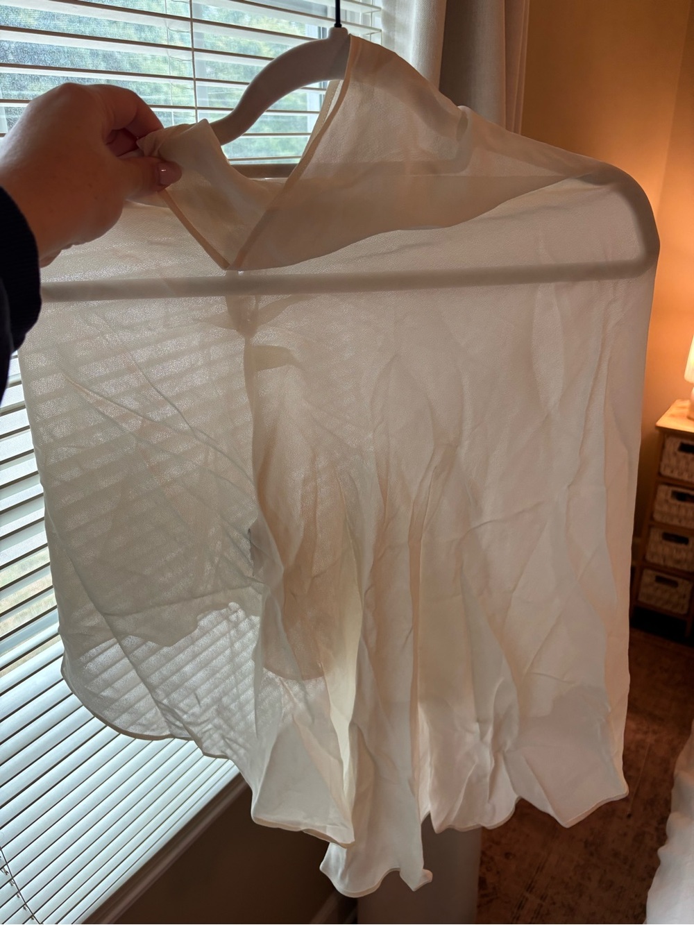 Reformation Ivory Sheer Circle Skirt